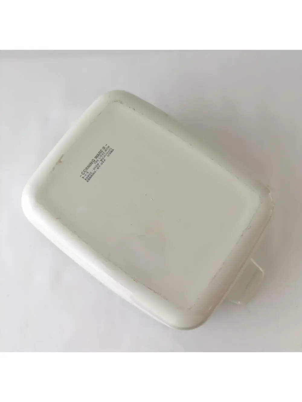 Vintage Corningware White Wildflower Ceramic Baking Dish